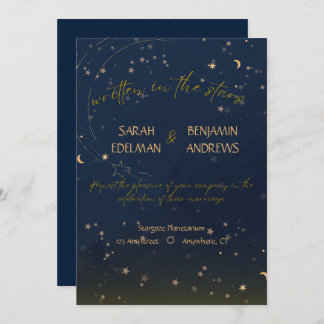 Invitation de mariage écrite dans les étoiles