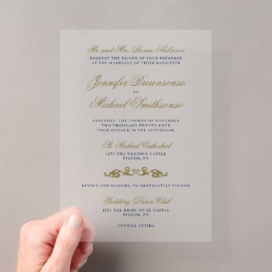 Invitation de mariage Élégance orientale or marine (In situ (ordinateur de poche))