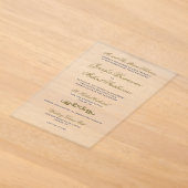 Invitation de mariage Élégance orientale or marine (Poser)