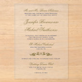 Invitation de mariage Élégance orientale or marine (Recto)