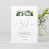 Invitation de mariage - Elegant Estate in Watercol (Debout devant)