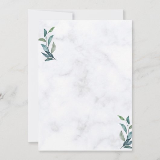 Invitation de mariage élégant - Mariage rustique (Dos)