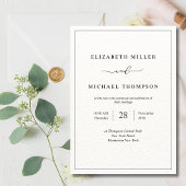 Invitation de mariage élégant minimaliste, Monogra