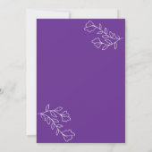 Invitation de mariage élégant personnalisable (Dos)