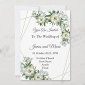 Invitation de mariage élégante,  (Devant)