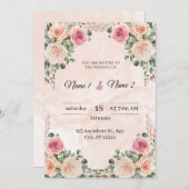 Invitation de mariage élégante (Devant / Derrière)