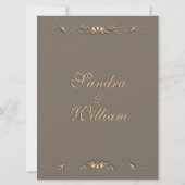 Invitation de mariage élégante (Dos)
