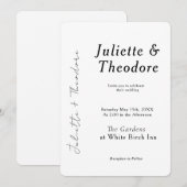 Invitation de mariage élégante (Devant / Derrière)