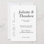 Invitation de mariage élégante (Devant)