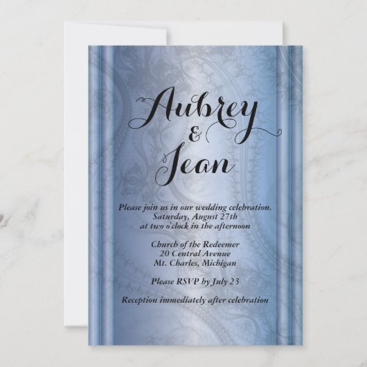 Invitation de mariage élégante (Devant)