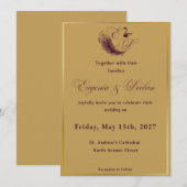 Invitation de mariage élégante (Devant / Derrière)