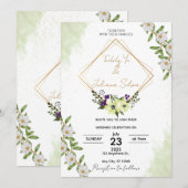 Invitation de mariage élégante (Devant / Derrière)
