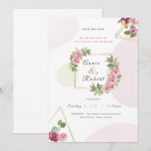 Invitation de mariage élégante (Devant / Derrière)