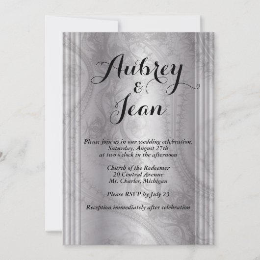 Invitation de mariage élégante (Devant)