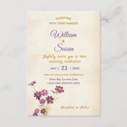 Invitation de mariage élégante (Devant)