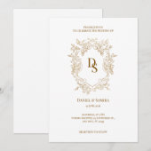 Invitation de mariage élégante (Devant / Derrière)