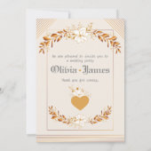 Invitation de mariage élégante (Dos)