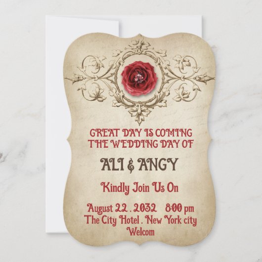 Invitation de mariage élégante (Devant)