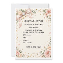 Invitation de mariage élégante à motif floral