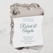 Invitation de mariage élégante au budget (Devant / Derrière)