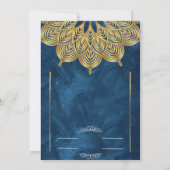 Invitation de mariage élégante au Mehndi (Dos)