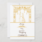 Invitation de mariage élégante au Mehndi (Devant)