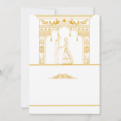 Invitation de mariage élégante au Mehndi (Dos)