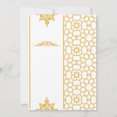 Invitation de mariage élégante au Mehndi (Dos)