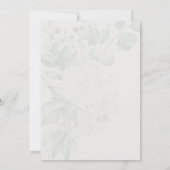 Invitation de mariage élégante aux roses blanches  (Dos)