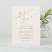 Invitation de mariage élégante avec calligraphie d (Debout devant)