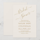 Invitation de mariage élégante avec calligraphie d (Devant / Derrière)