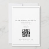 Invitation de mariage élégante avec code QR (Dos)