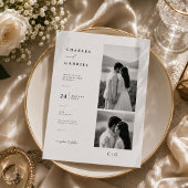 Invitation de mariage élégante avec collage de pho