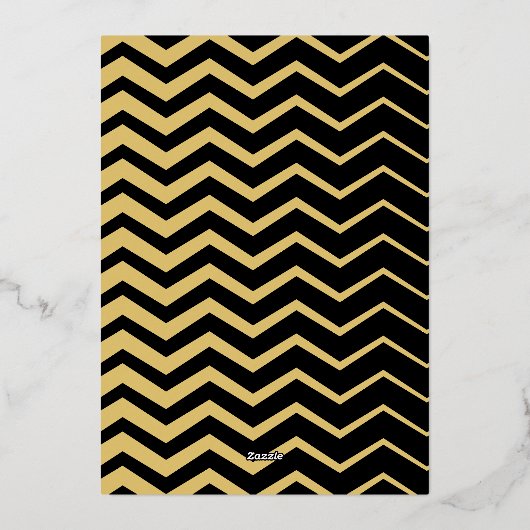 Invitation de mariage élégante avec feuille dorée (Verso)