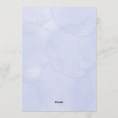 Invitation de mariage élégante avec fleurs bleues (Dos)