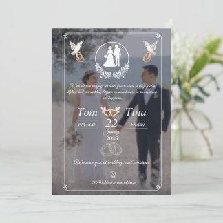 Invitation de mariage élégante avec nouveau design