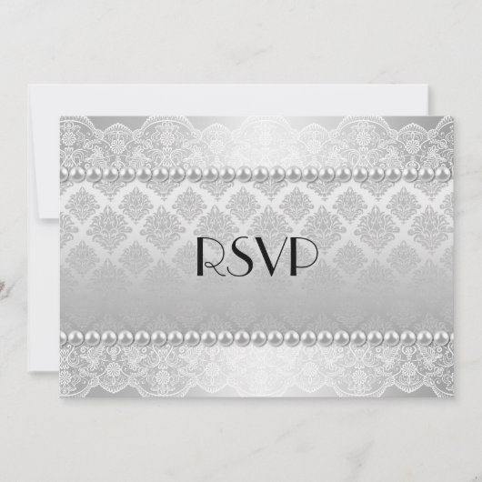 Invitation de mariage élégante avec photo argentée (Devant)