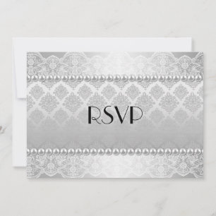 Invitation de mariage élégante avec photo argentée