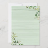 Invitation de mariage élégante avec verdure (Dos)