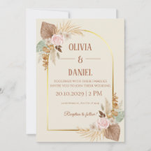 Invitation de mariage élégante Boho - Arche modern