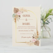 Invitation de mariage élégante Boho - Arche modern (Debout devant)