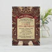 Invitation de mariage élégante cirque vintage (Debout devant)