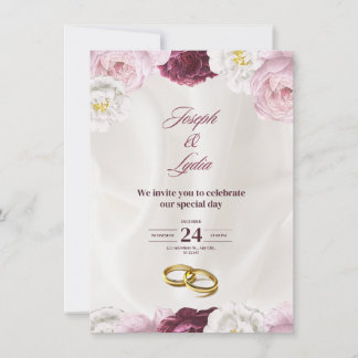 Invitation de mariage élégante - classique et roma