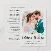 Invitation de mariage élégante classique pour la r (Devant / Derrière)