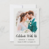 Invitation de mariage élégante classique pour réce (Devant)