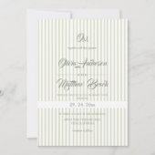 Invitation de mariage élégante classique⎮Rayure de (Devant)