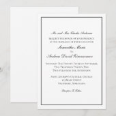 Invitation de mariage élégante classique tradition (Devant / Derrière)