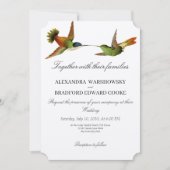 Invitation de mariage élégante colibri (Devant)