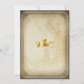 Invitation de mariage élégante Couronne Royale Vin (Dos)