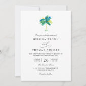 Invitation de mariage élégante de destination de p (Devant)